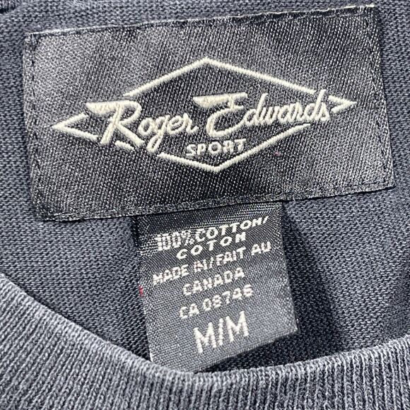 VTG Chicago Blackhawks Roger Edwards Shirt Men M Pullover‎ NHL 90s Long Sleeve - Picture 4 of 12